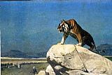 Tiger On The Watch Ii by Jean-Leon Gerome